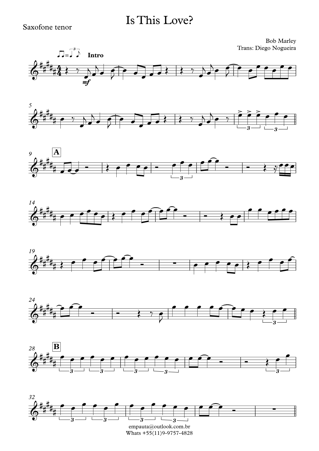 Is This Love (arr. Diego Nogueira)