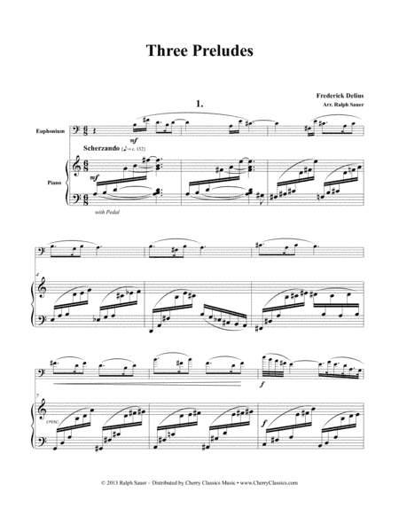 Three Preludes for Euphonium and Piano (arr. Ralph Sauer)