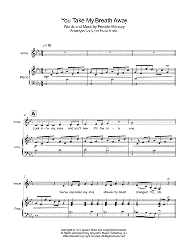 You Take My Breath Away (arr. Lynn Hutchinson)