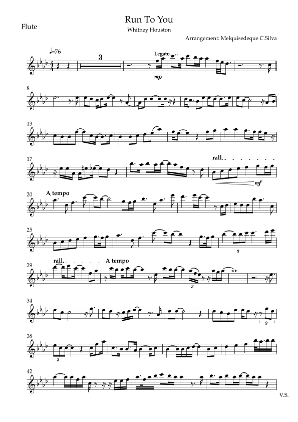 Run To You (arr. Melquisedeque C.Silva)