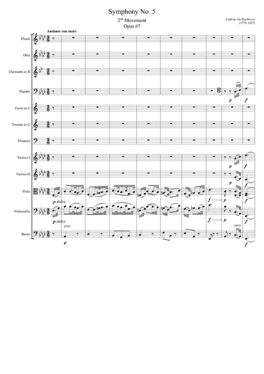 Symphony No. 5, 2nd Movement (arr. Zachary Corbett)