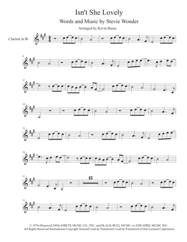 Isn't She Lovely (arr. Kevin Busse)