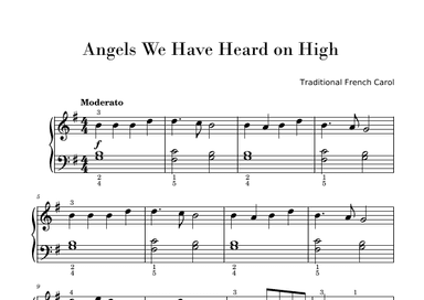 Angels We Have Heard on High (Easy Piano Solo) (arr. Gisele Sant'Ana)