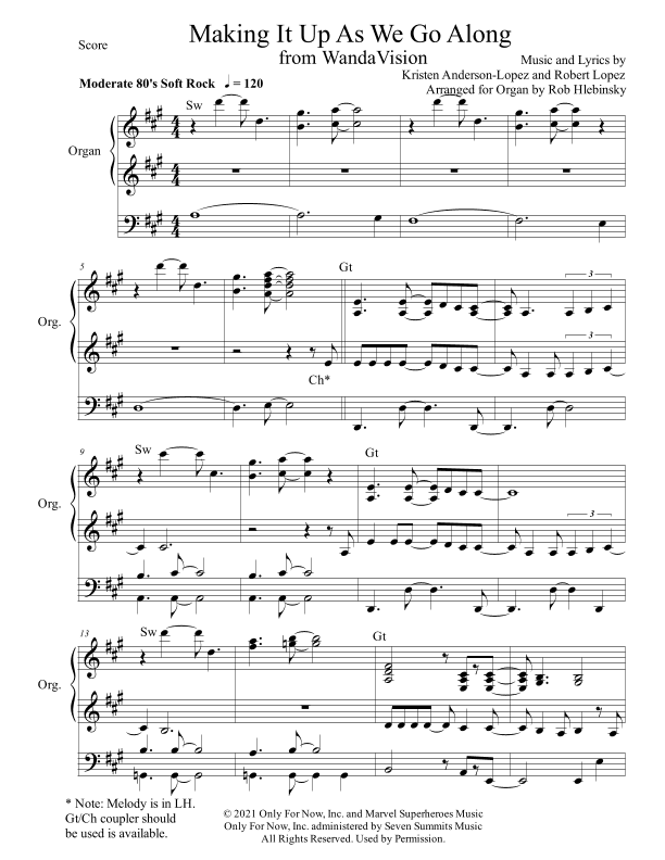 Making It Up As We Go Along (arr. Rob Hlebinsky)