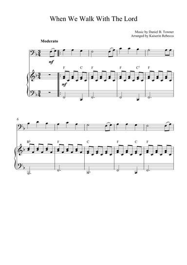 When We Walk With The Lord (arr. Kaiserin Rebecca)