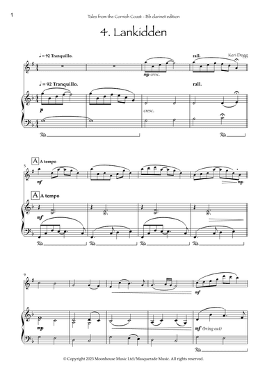 Lankidden (from Tales from the Cornish Coast) Flute & Piano. By Keri Degg
