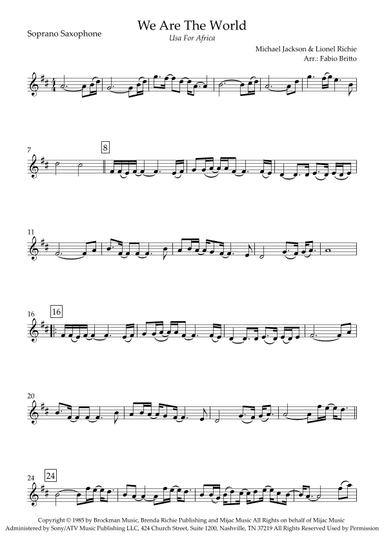 We Are The World (arr. Fabio Britto)