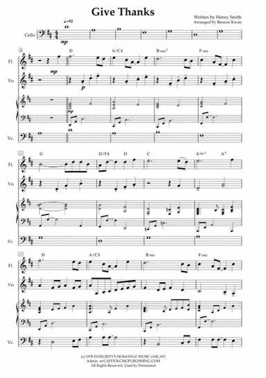 Give Thanks (arr. Benson Kwan)