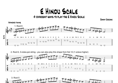 E Hindu Scale (4 Ways to Play)