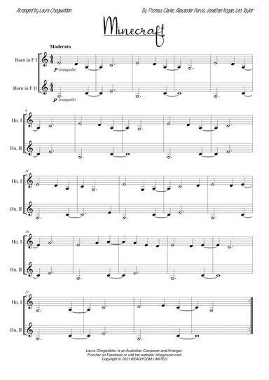 Minecraft (arr. Laura Chegwidden)