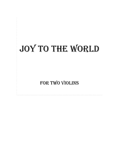 Joy to the World EASY Violin Duet (arr. Ludovica Lanaro)