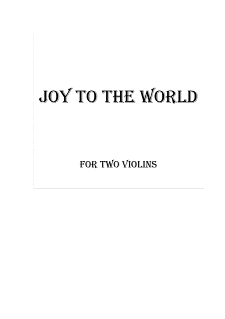 Joy to the World EASY Violin Duet (arr. Ludovica Lanaro)