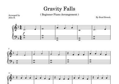 Gravity Falls (main Theme) (arr. Allie B.)