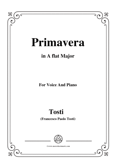 Tosti-Primavera in A flat Major,for voice and piano (arr. MSM)
