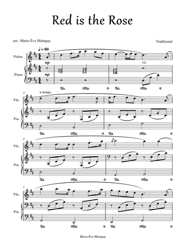 Red Is the Rose (arr. Marie-Ève Mainguy)