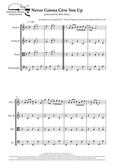 Never Gonna Give You Up (arr. Dr. Tianna Heppner Smith www.HeppnerMusic.com)