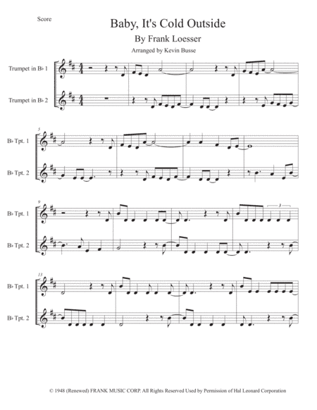 Baby, It's Cold Outside (arr. Kevin Busse)