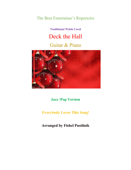 Piano Background for "Deck The Hall"-Guitar and Piano (arr. Fishel Pustilnik)