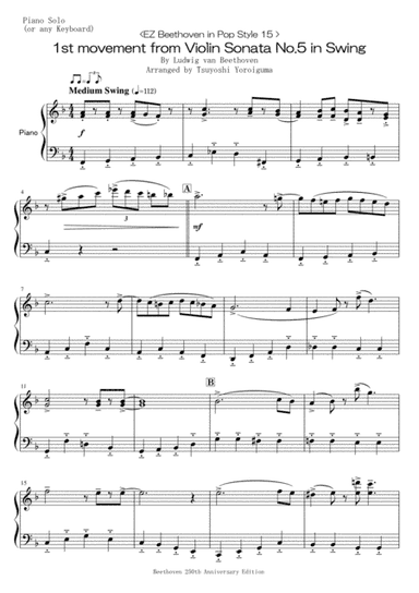 1st movement from Violin Sonata No.5 in Swing (arr. Tsuyoshi Yoroiguma)