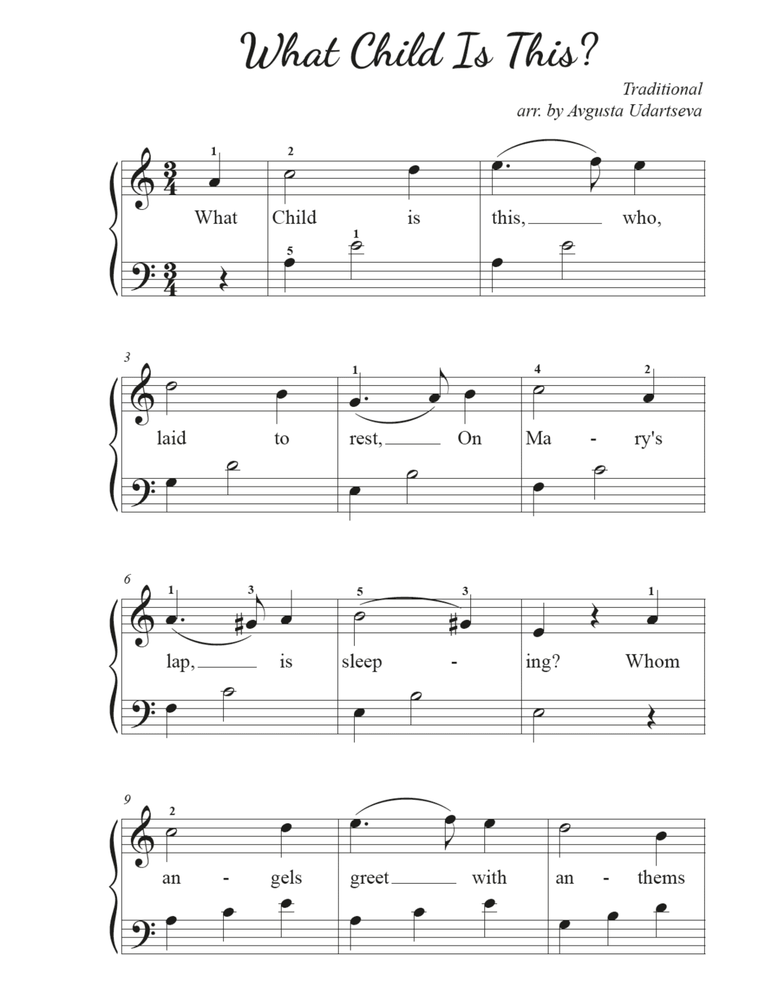 What Child Is This? (arr. Avgusta Udartseva)