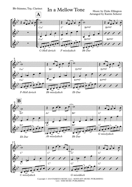 In A Mellow Tone (arr. Katrin Scherer)