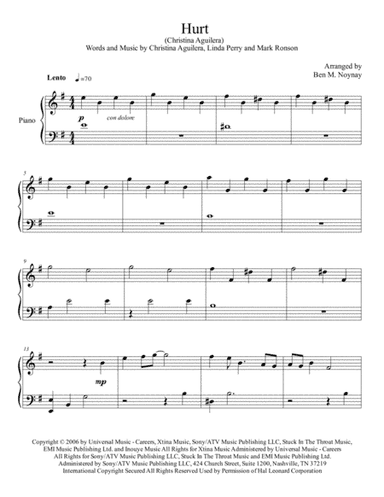 Hurt (arr. Ben M. Noynay)
