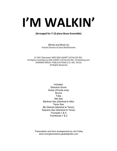 I'm Walkin' (arr. Jim Farley)