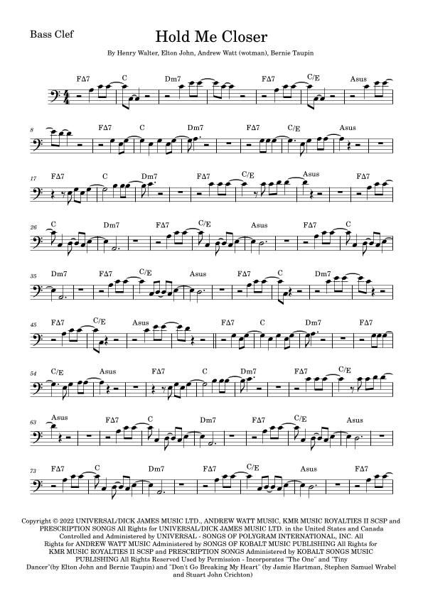 Hold Me Closer (arr. Fabio Eduardo de Oliveira)
