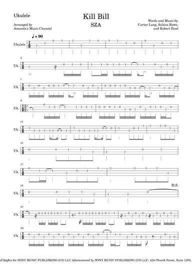 Kill Bill (arr. Amanda's Music Channel)