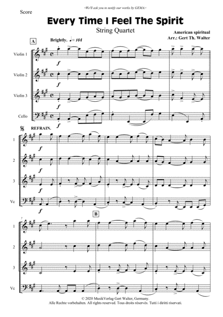 Every Time I Feel The Spirit (arr. Gert Th. Walter)