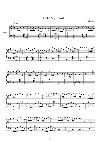 Hold My Hand (arr. Lady Gaga)