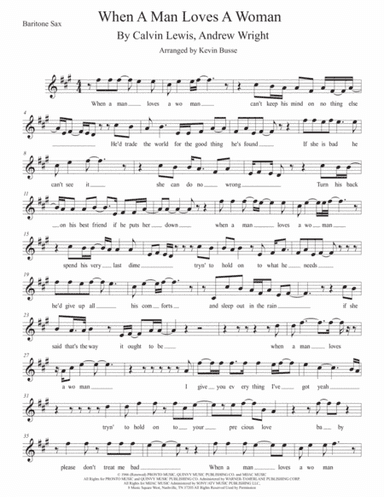 When A Man Loves A Woman (arr. Kevin Busse)