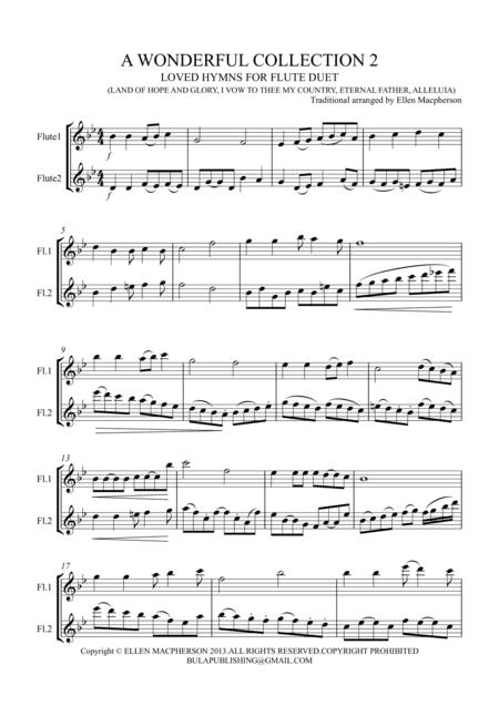 LAND OF HOPE AND GLORY - (Flute Duet) (arr. Ellen Macpherson)