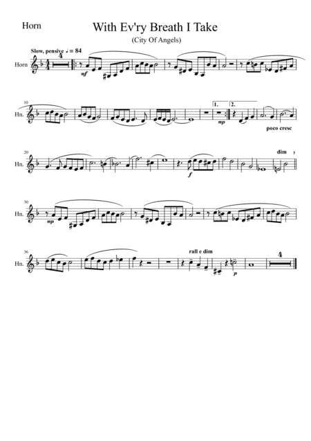 With Every Breath I Take (arr. Gail Ford)