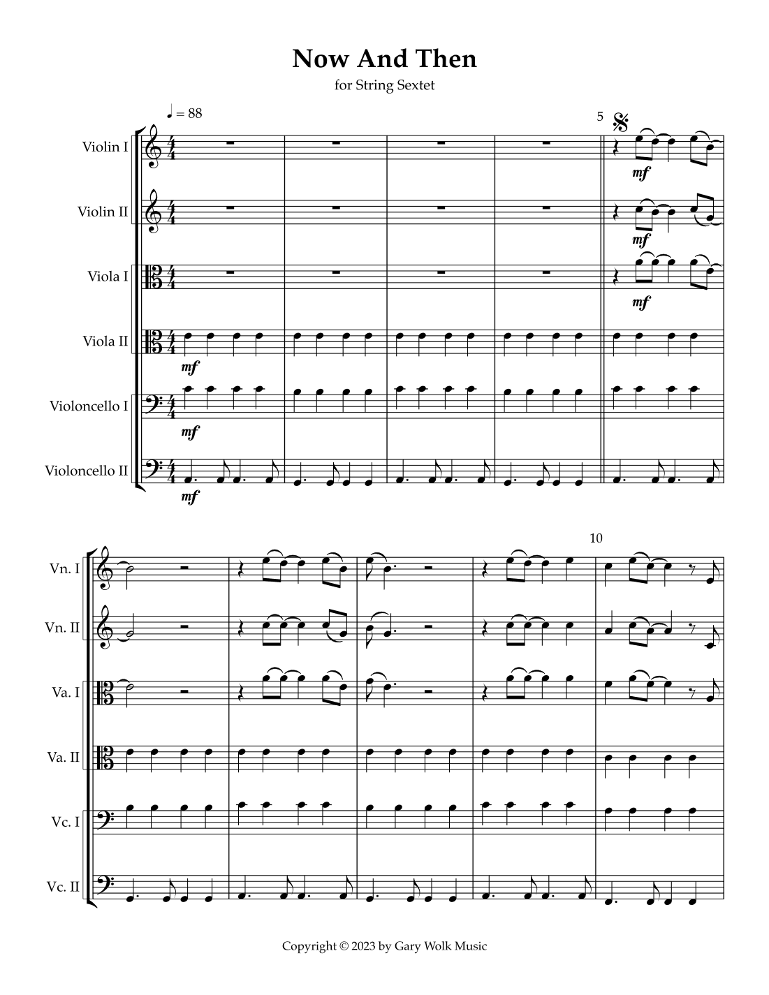 Now And Then (arr. Gary Wolk)