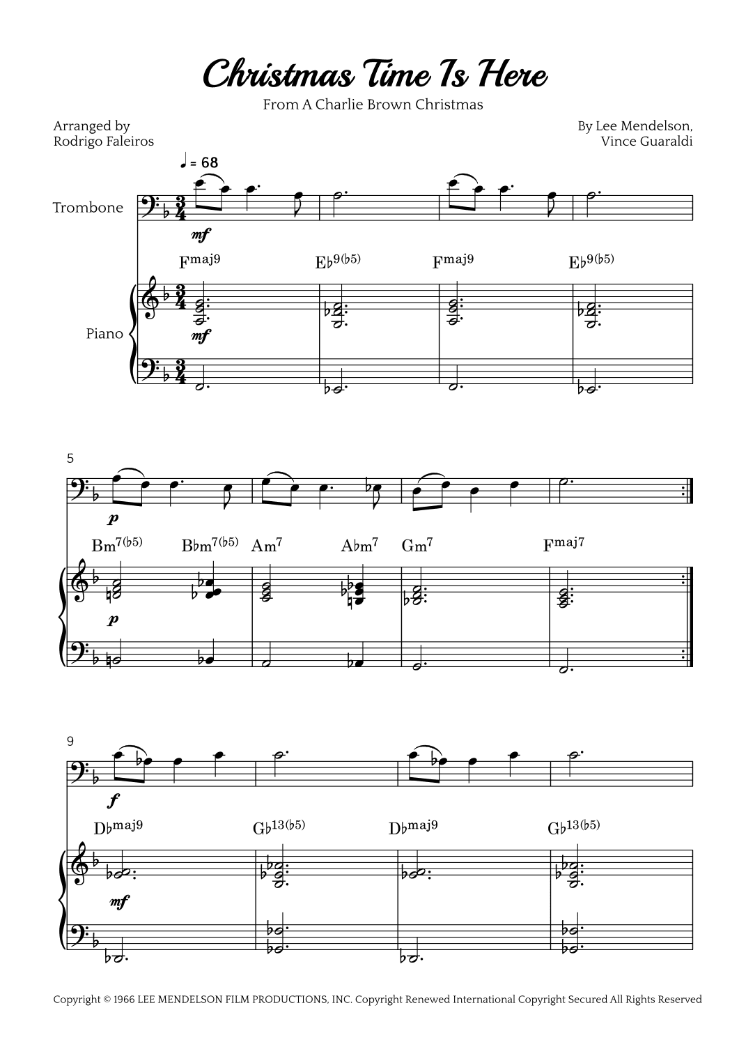 Christmas Time Is Here (arr. Rodrigo Faleiros)