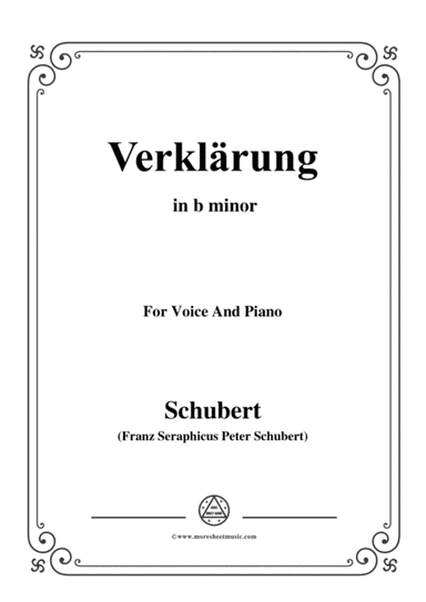 Schubert-Verklärung,in b minor,for Voice&Piano (arr. MSM)