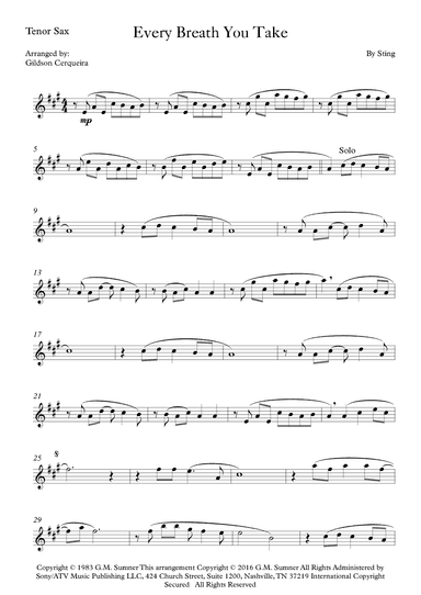 Every Breath You Take (arr. Gildson Cerqueira)