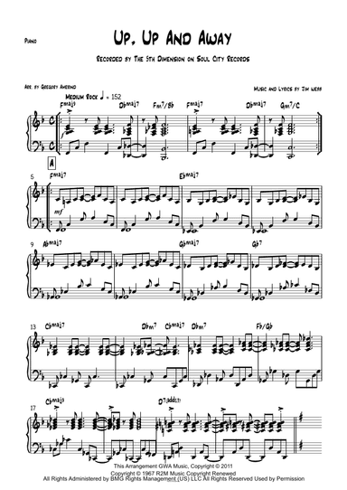 Up, Up And Away (arr. Gregory Amerind)
