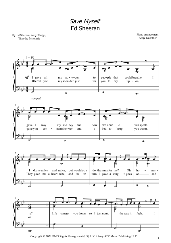 Save Myself (arr. Antje Günther)