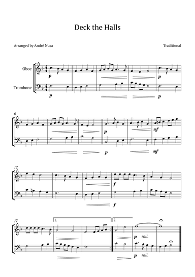 Deck the Halls (arr. André Nusa)