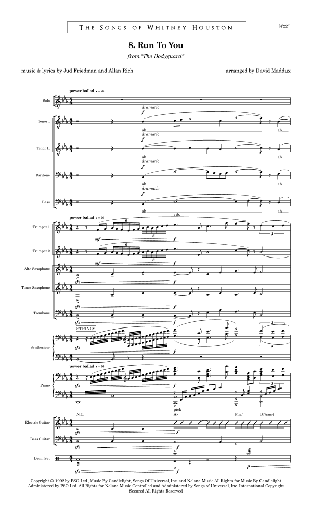 Run To You (arr. David Maddux)
