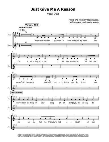 Just Give Me A Reason (arr. David Lartey)
