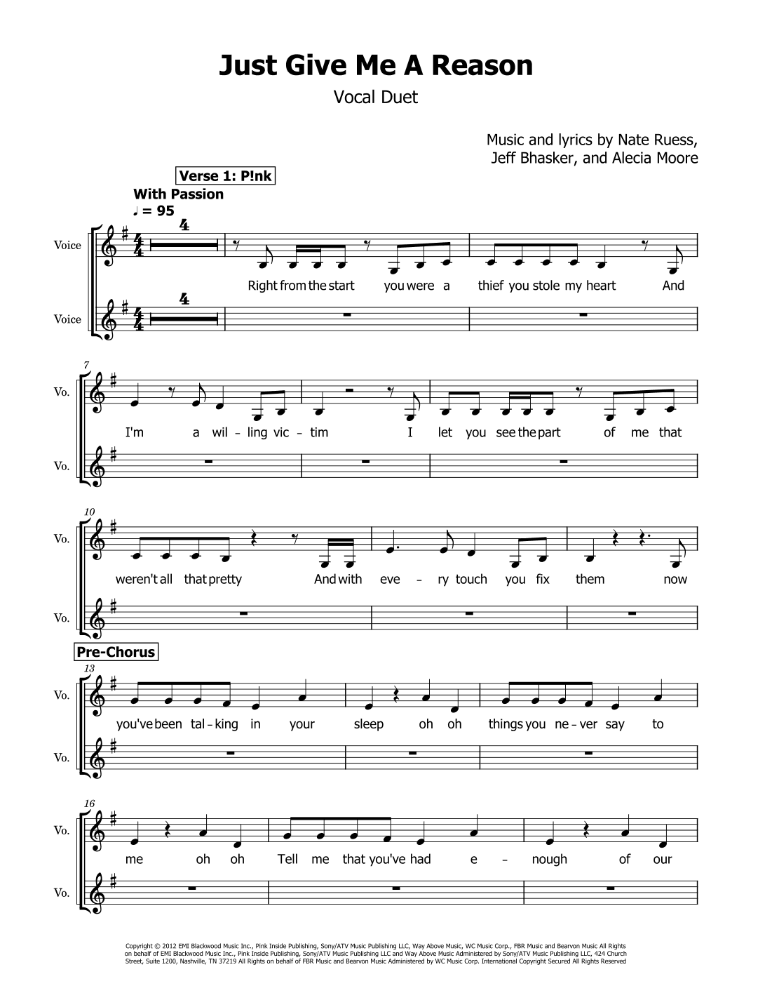 Just Give Me A Reason (arr. David Lartey)
