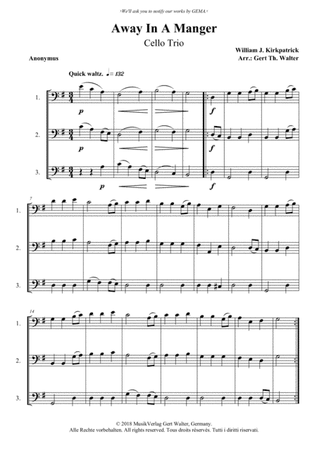 Away In A Manger (2nd. version) (arr. Gert Th. Walter)