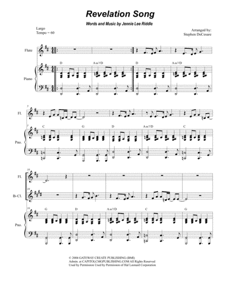 Revelation Song (arr. Stephen DeCesare)
