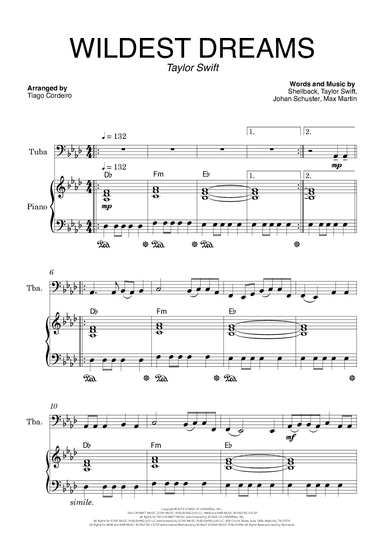 Wildest Dreams (arr. Tiago Cordeiro)