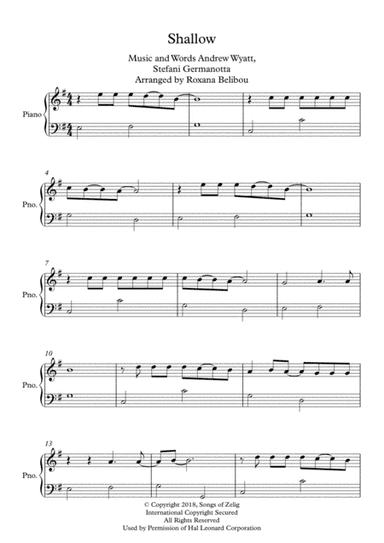 Shallow (arr. Roxana Belibou)