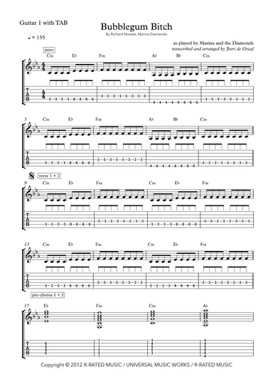 Bubblegum Bitch (arr. Joeri de Graaf)
