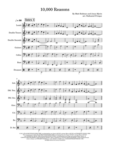 10,000 Reasons (bless The Lord) (arr. Nathaniel Frisque)
